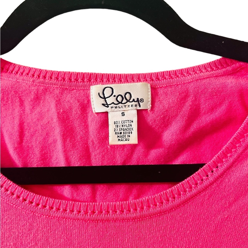 Lilly Pulitzer Pink 3/4 Sleeve Sweater Size: Small. - Picture 2 of 4